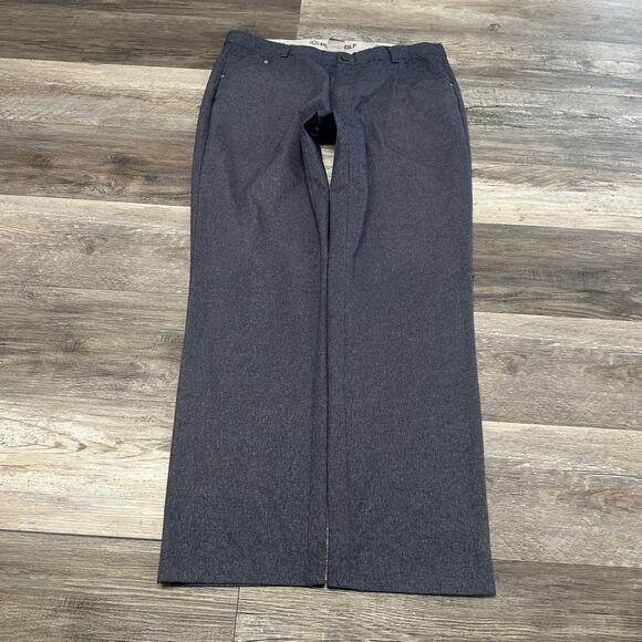 Puma Golf Heathered Gray Blue Mens 36x32 Flat Front Performance Chino Golf Pants - Picture 1 of 10